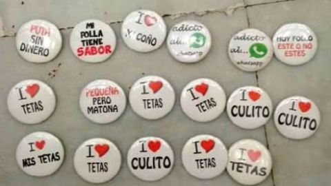 Algunas de las chapas conficadas.