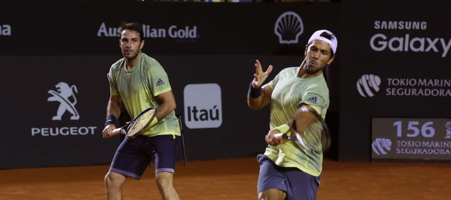 Marrero y Verdasco, durante un partido Marrero y Verdasco, durante un partido