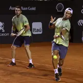 Marrero y Verdasco, durante un partido Marrero y Verdasco, durante un partido
