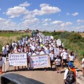 Más de 300 vecinos de San Cebrián y Ribas de Campos se concentraban ayer para reclamar el arreglo inmediato de la carretera P-984.