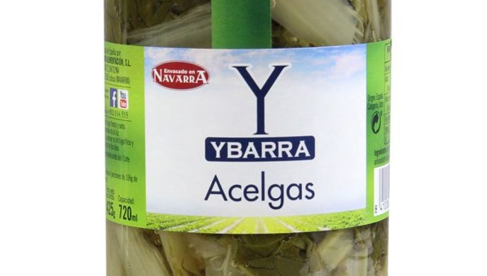 Acelgas en conserva de la marca Ybarra