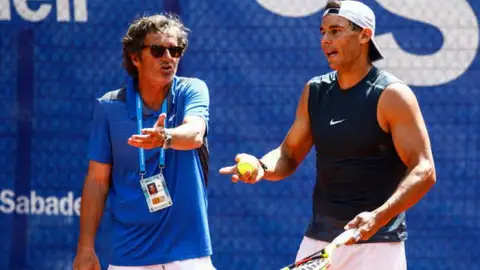 Francis Roig con Rafa Nadal. Francis Roig con Rafa Nadal.