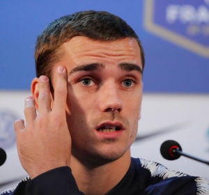 Griezmann en rueda de prensa Griezmann en rueda de prensa