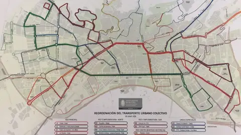 El lunes se estrena el nuevo mapa de movilidad para Granada MOVILIDAD