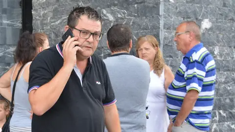 Serafín Ernica, representante legal de Welby Control, a su salida de la Ciudad de la Justicia de Elche. ELCHE CF