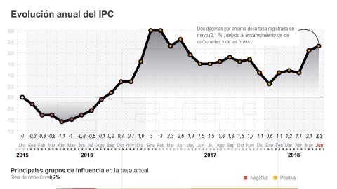 Evoluci&oacute;n anual del IPC