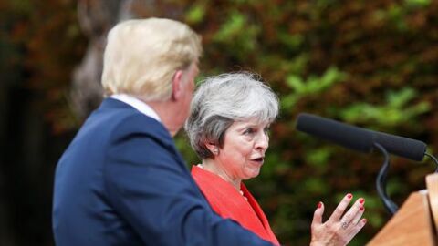 El presidente de Estados Unidos y la primera ministra inglesa 