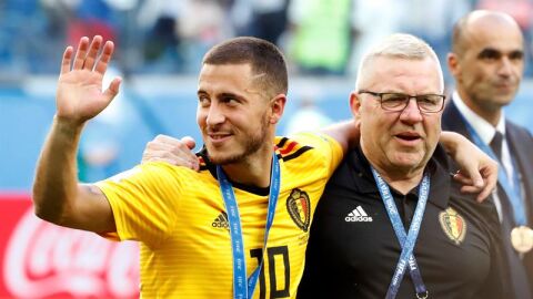 Eden Hazard, tras firmar el tercer puesto con la selecci&oacute;n belga. 