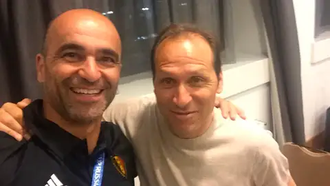 Jesús Seba con Roberto Martínez Jesús Seba con Roberto Martínez