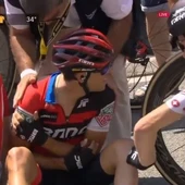 Richie Porte, en el momento de su retirada del Tour de Francia Richie Porte, en el momento de su retirada del Tour de Francia