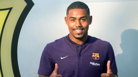 Malcom ya posa como jugador del Barcelona