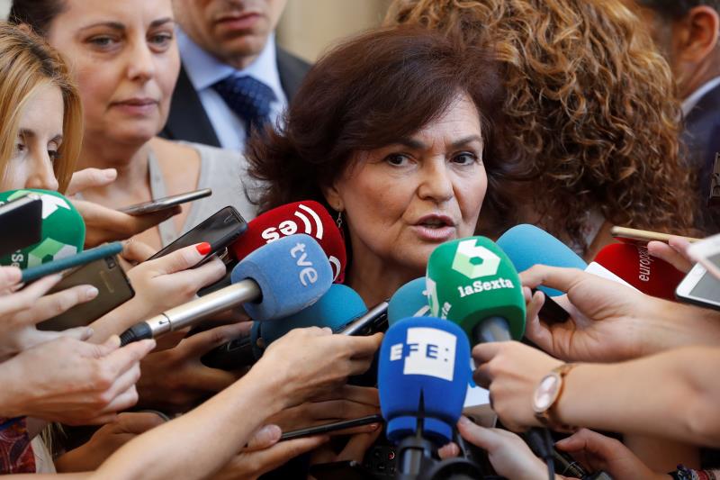 Carmen Calvo descarta un adelanto electoral y garantiza que habrá presupuestos Carmen Calvo descarta un adelanto electoral y garantiza que habrá presupuestos
