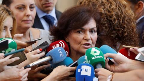 La vicepresidenta del Gobierno, Carmen Calvo