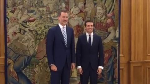 El Rey Felipe VI recibe a Pablo Casado
