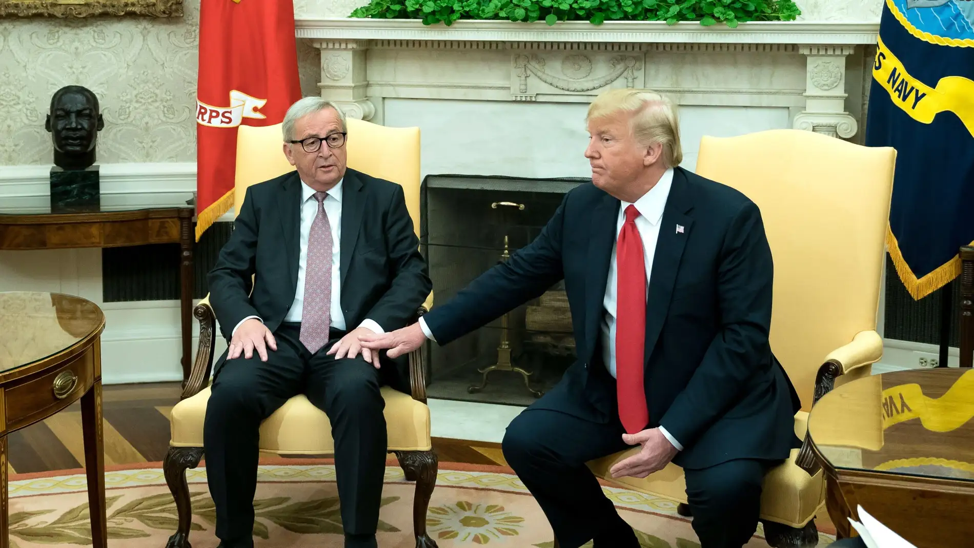 Jean Claude Juncker y Donald Trump