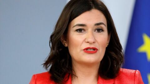 La ministra de Sanidad, Carmen Mont&oacute;n , durante la rueda de prensa posterior al Consejo de Ministros en el Palacio de La Moncloa.
