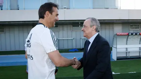 Lopetegui saluda a Florentino Pérez Lopetegui saluda a Florentino Pérez