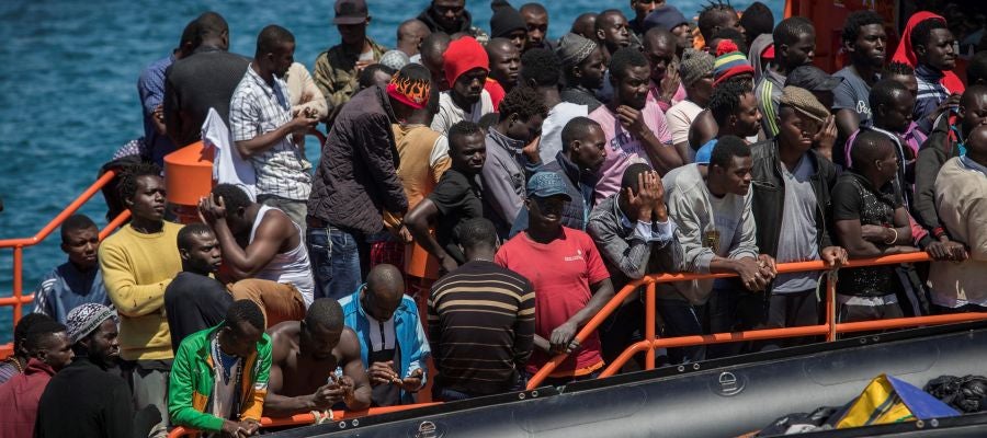 Inmigrantes rescatados en el Estrecho de Gibraltar Inmigrantes rescatados en el Estrecho de Gibraltar
