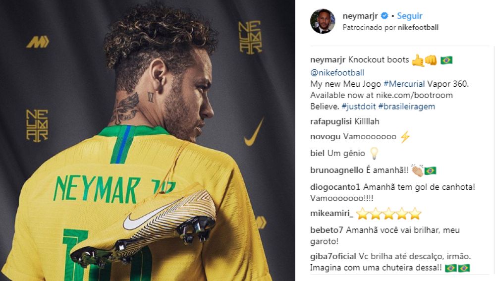 Una publicación de Neymar en Instagram