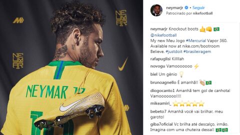 Una publicaci&oacute;n de Neymar en Instagram