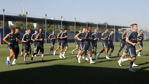 Isco, entren&aacute;ndose con el Real Madrid