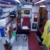 Dentro de una ambulancia