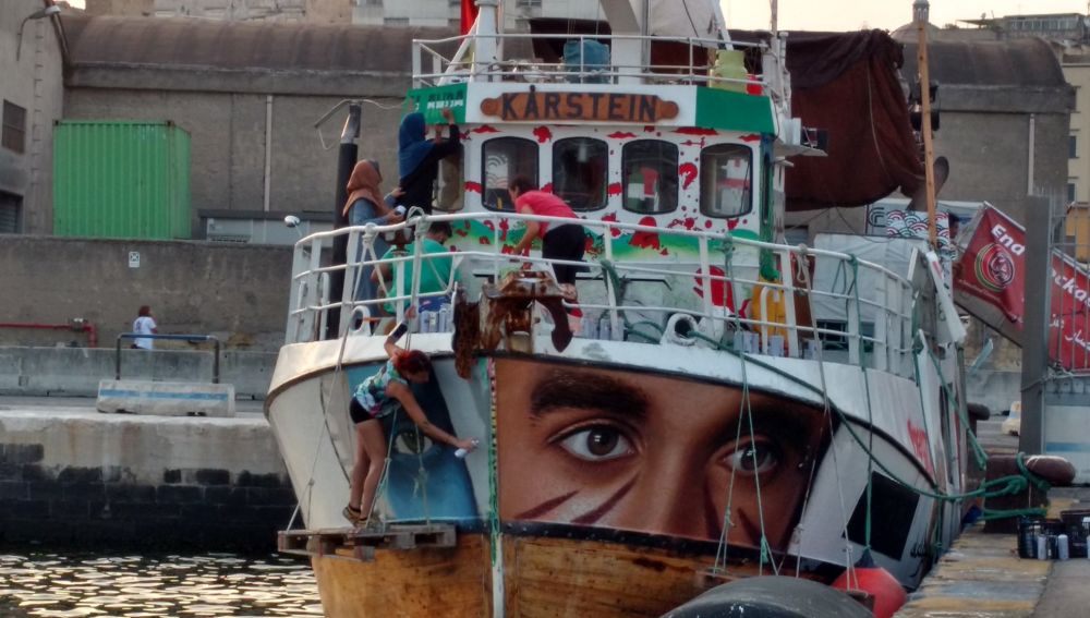Foto del un barco 'Flotilla de la libertad' 