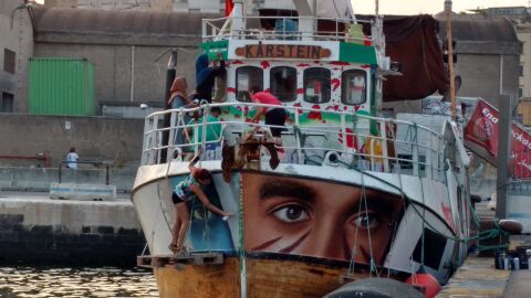 Foto del un barco 'Flotilla de la libertad' 