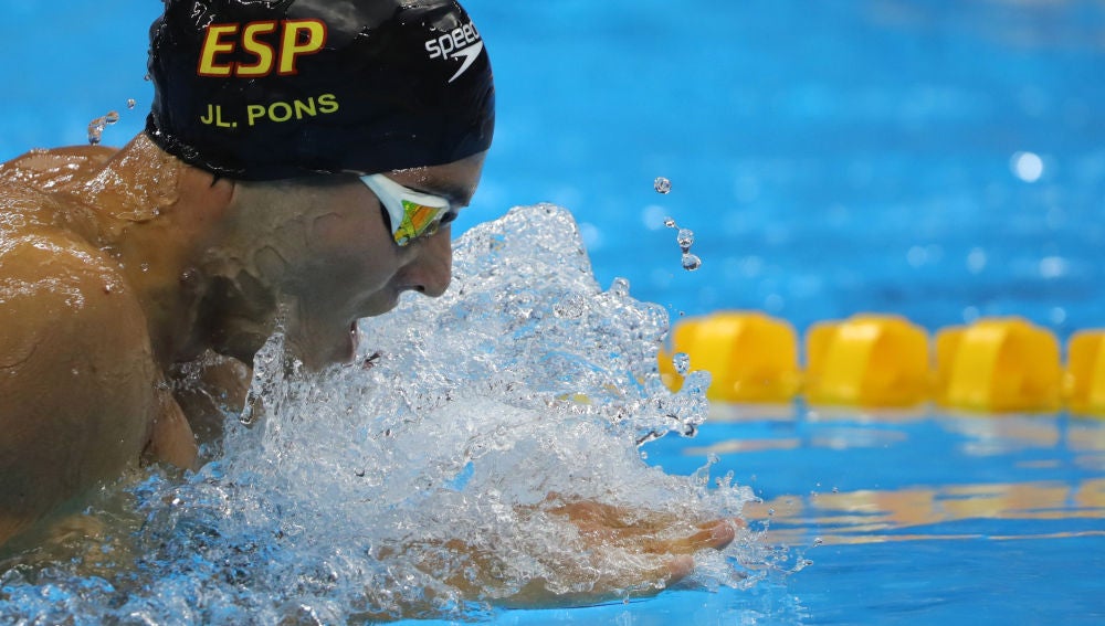 Joan Lluis Pons en los Europeos de natación