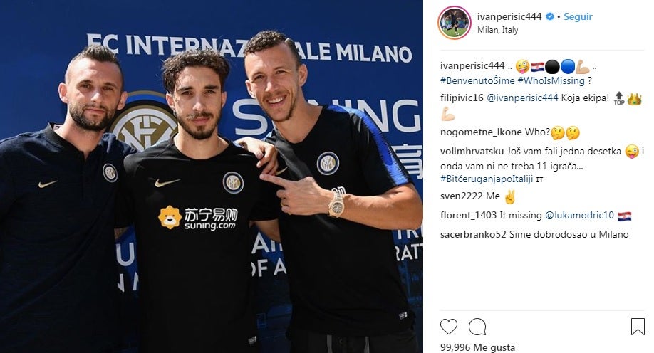 Perisic 'ficha' a Modric para el Inter en una foto y el jugador blanco le da a 'me gusta' Perisic 'ficha' a Modric para el Inter en una foto y el jugador blanco le da a 'me gusta'