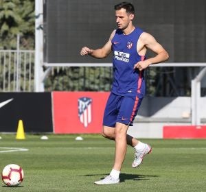 Nikola Kalinic en su primer entrenamiento con el Atlético de Madrid Nikola Kalinic en su primer entrenamiento con el Atlético de Madrid