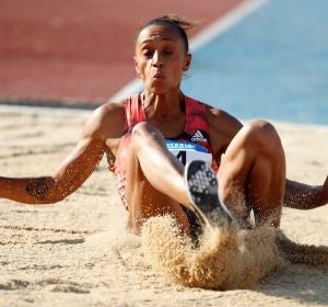 Ana Peleteiro, en la prueba de triple salto Ana Peleteiro, en la prueba de triple salto