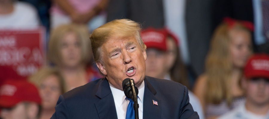 Donald Trump durante un discurso Donald Trump durante un discurso