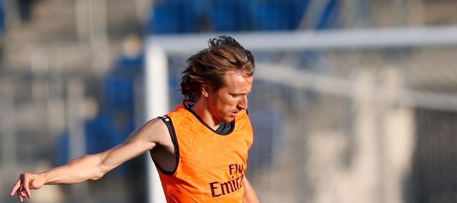 Luka Modric entrenando con el Madrid Luka Modric entrenando con el Madrid