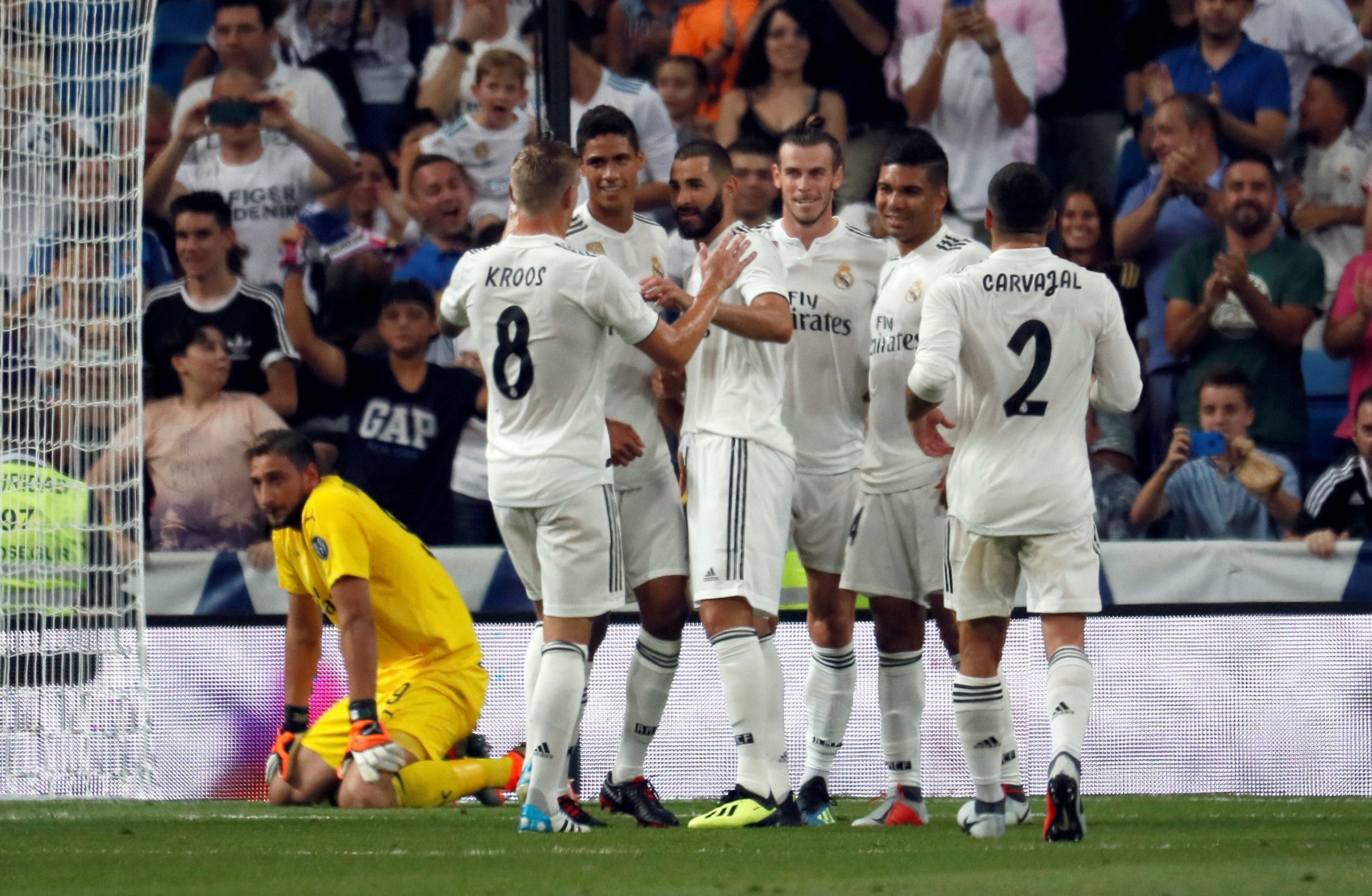 Benzema y Bale lideran a un buen Madrid contra el Milan en la última prueba antes de la Supercopa Benzema y Bale lideran a un buen Madrid contra el Milan en la última prueba antes de la Supercopa