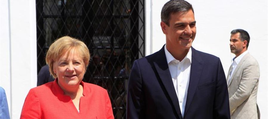 Ángela Merkel y Pedro Sánchez Ángela Merkel y Pedro Sánchez
