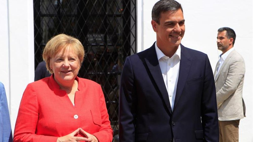 Ángela Merkel y Pedro Sánchez