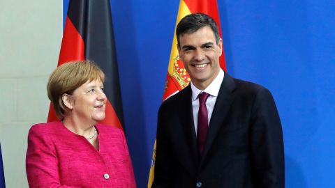 Angela Merkel y Pedro S&aacute;nchez
