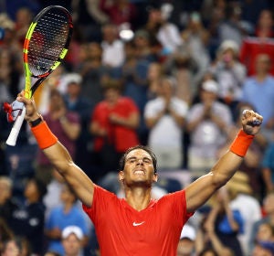 Rafa Nadal celebra su triunfo Rafa Nadal celebra su triunfo