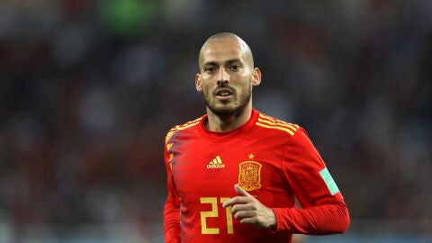 David Silva, durante un partido con la Selecci&oacute;n