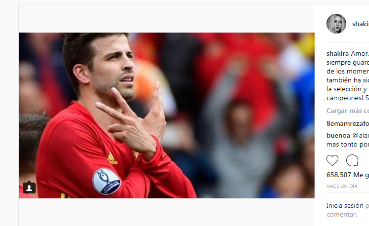 El emotivo mensaje de Shakira a Piqué tras su adiós a la selección española El emotivo mensaje de Shakira a Piqué tras su adiós a la selección española