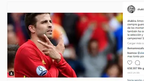 Mensaje de Shakira a Piqué Mensaje de Shakira a Piqué