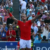 Rafa Nadal celebrando una victoria Rafa Nadal celebrando una victoria