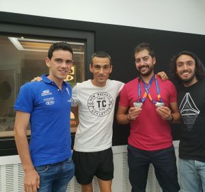 García Carrera, Jesús España, Fernando Carro junto a Aitor Gómez en El Transistor García Carrera, Jesús España, Fernando Carro junto a Aitor Gómez en El Transistor