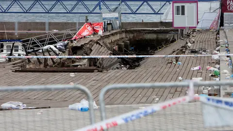 Derrumbe en el puerto de Vigo Derrumbe en el puerto de Vigo