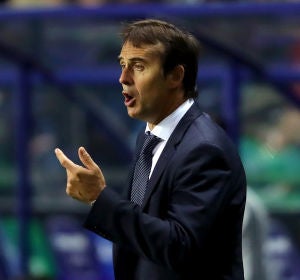 Lopetegui, durante el partido del Real Madrid Lopetegui, durante el partido del Real Madrid