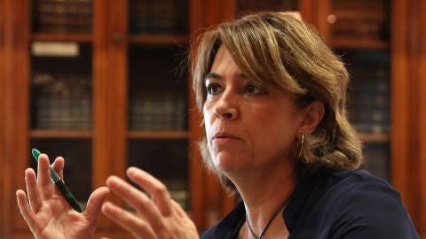 Dolores Delgado durante la entrevista.