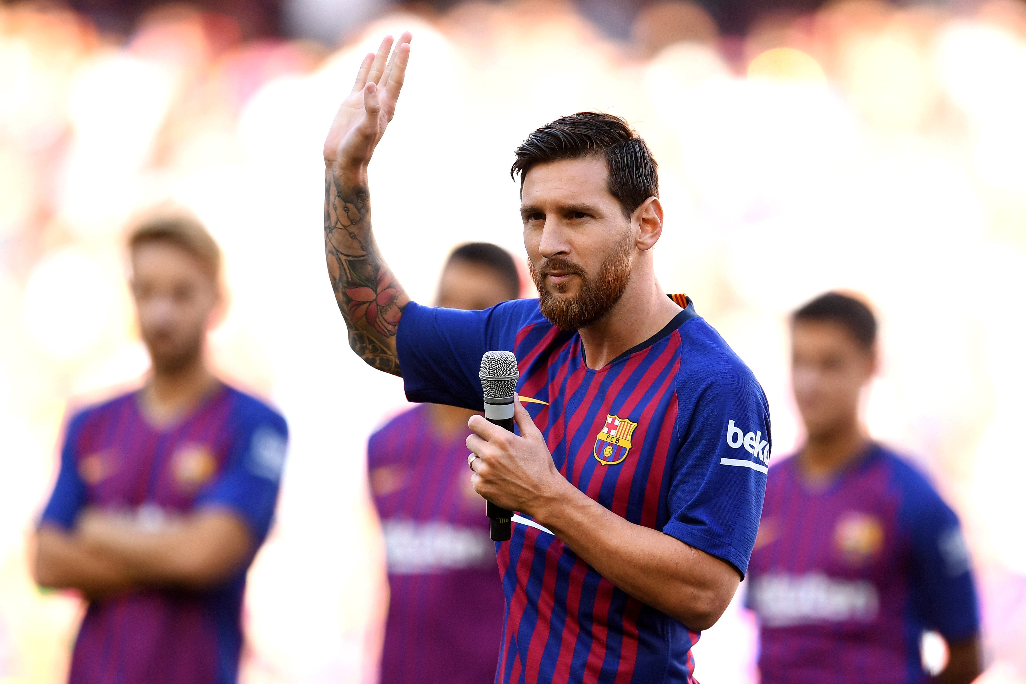 El primer discurso del Messi capitán: "Haremos todo para que la Champions vuelva al Camp Nou" El primer discurso del Messi capitán: "Haremos todo para que la Champions vuelva al Camp Nou"