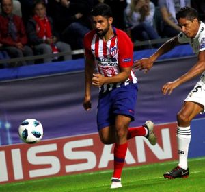 Diego Costa en el momento del gol en la Supercopa de Europa Diego Costa en el momento del gol en la Supercopa de Europa