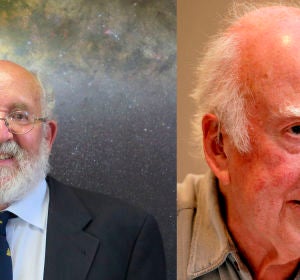 Peter Higgs y Michel Mayor Peter Higgs y Michel Mayor